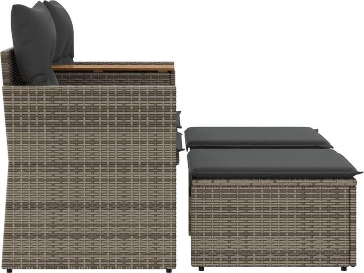Produktbild vidaXL Gartensofa 2-Sitzer mit Hockern
