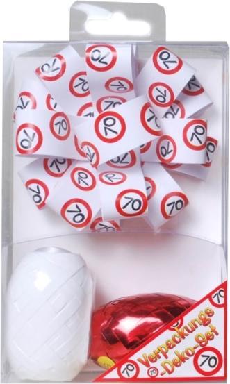 UdoS Verpackungs-Deko Set zum 70. Geburtstag (Geschenkband)