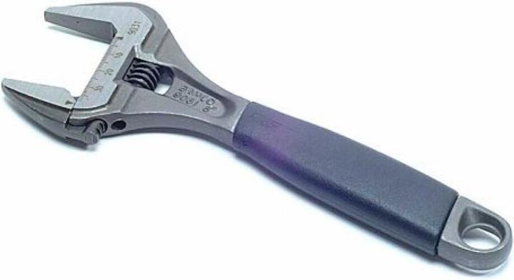 Actual product image Bahco ERGO 38 mm open-end spanner with extra-large opening width, central nut and rubber handle, phospha (38 mm)