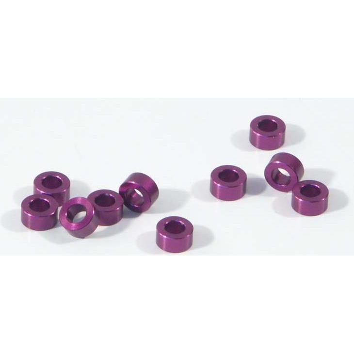 HPI, Muttern + Unterlegscheiben, ALUMINIUMSCHEIBE 3x6x3,0mm (LILA 10 ST.