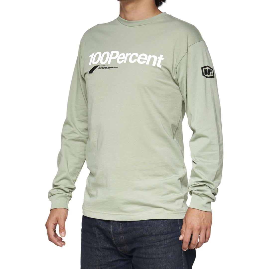 100%, Herren, Pullover, Langarmshirt Bilto, Grün, (L)