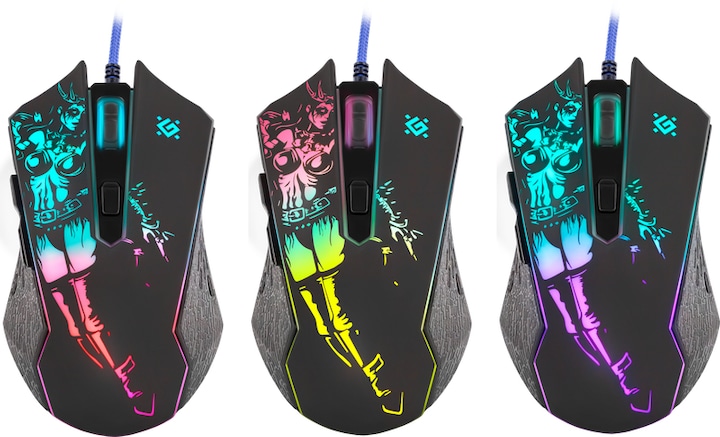 Immagine prodotto Defender Mouse ottico da gioco, cablato GM-933 SIN'SISTER 7200dpi 6P retroilluminato (Cablato)
