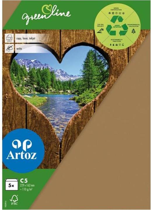 Immagine prodotto Artoz Busta Green Line C5, 5 pezzi, marrone (C5, 5 x)