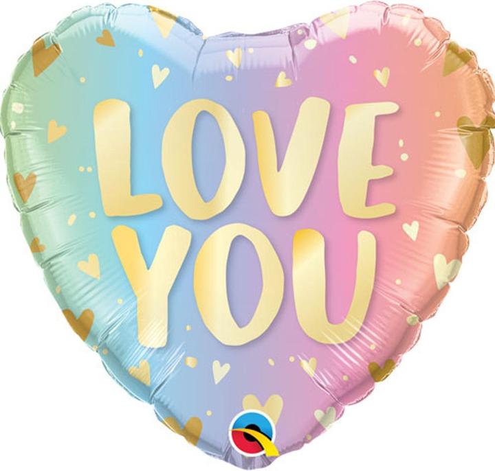 Qualatex Folienballon 'Love You' Ombre & Herzen (1x)
