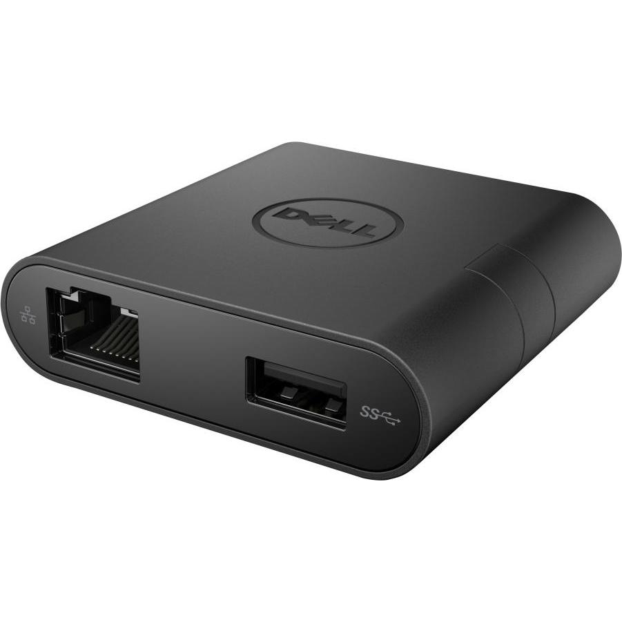 Dell USB-C HDMI / VGA / Ethernet / USB 3.0 (USB-C), Dockingstation + USB Hub, Schwarz