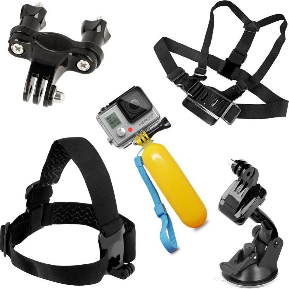 Universal Kit di accessori 9 in 1 per GoPro HERO 4 3 3+ 2 1, Accessori action cam, Nero