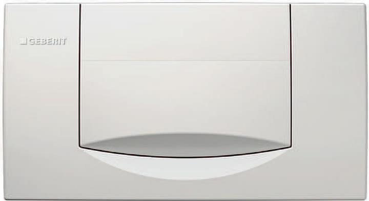 Geberit Flush plate 200F white, for flush-stop-flush, plastic