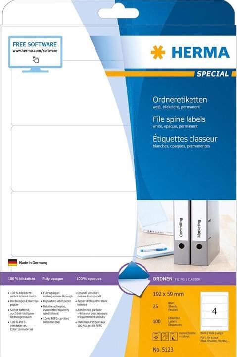 Image du produit HERMA Étiquettes de classement A4