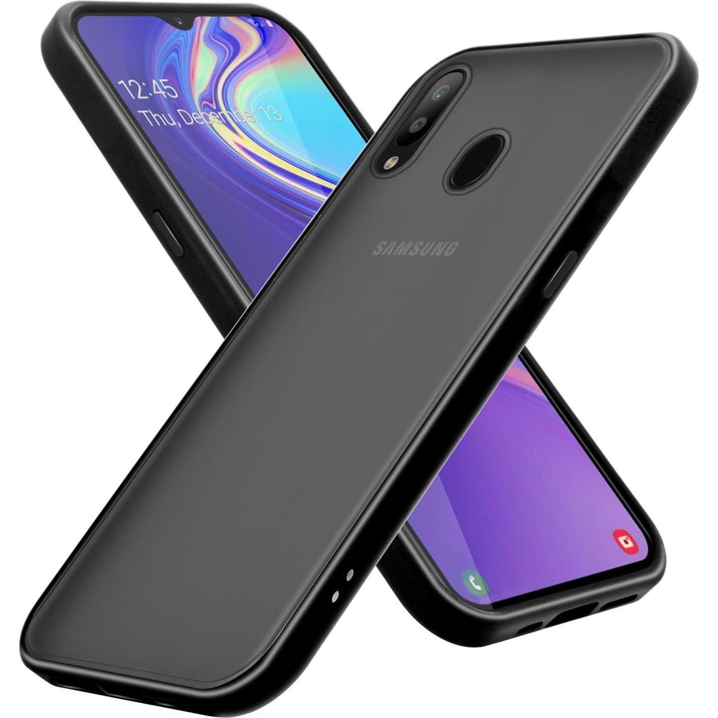 Cadorabo Hybrid Matt Cover (Samsung Galaxy M30), Smartphone Hülle, Schwarz