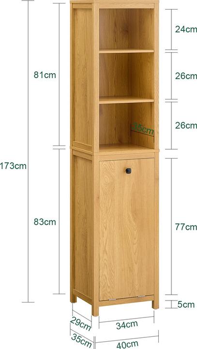 Actual product image SoBuy Alfonso (40 x 35 x 173 cm)