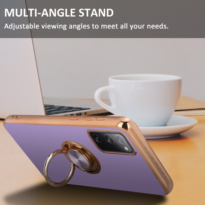 Actual product image Cadorabo Case for Samsung Galaxy S20 FE in TPU with camera protection and ring LM089 Style (Samsung Galaxy S20 FE)