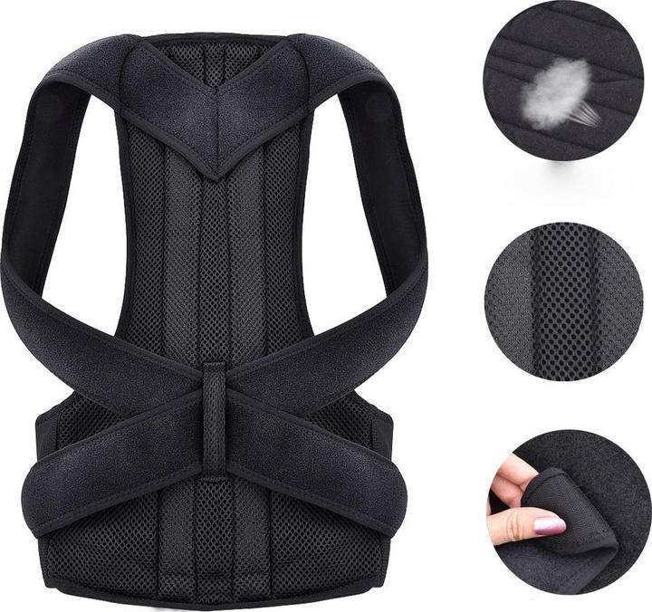 Produktbild Stride Geradehalter XL Rückenstütze Haltungsunterstützung für Männer und Frauen Schwarz (XL)