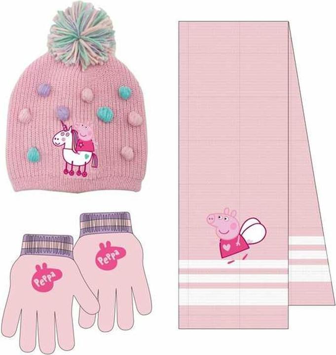 Actual product image Cerdá Peppa Pig winter set snood hat gloves
