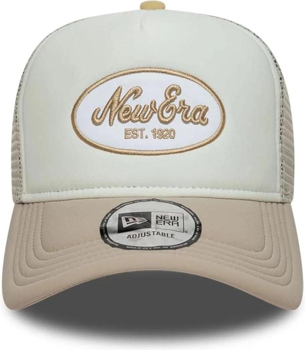Produktbild New Era A-Frame Mesh Trucker Cap - FOAM Brand Patch beige