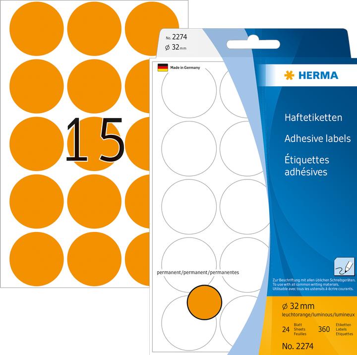 Actual product image HERMA Marking points