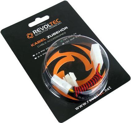 Produktbild Aquatuning Revoltec 3-Pin zu 4-Pin Spannungsadapter (33.50 cm, 3 Pin, 4 pin Molex)