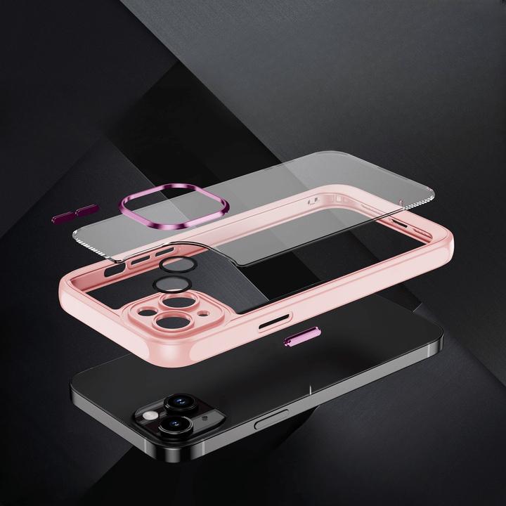 Actual product image Cover-Discount iPhone 15 Plus - Case with camera protection pink (Apple iPhone 15 Plus)