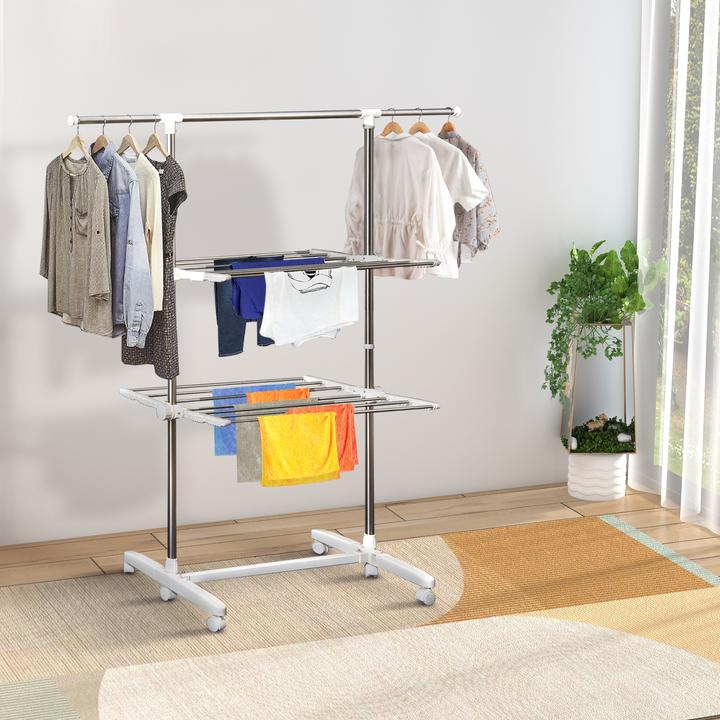 Produktbild Homcom Turmwäscheständer mit 2 Ebenen