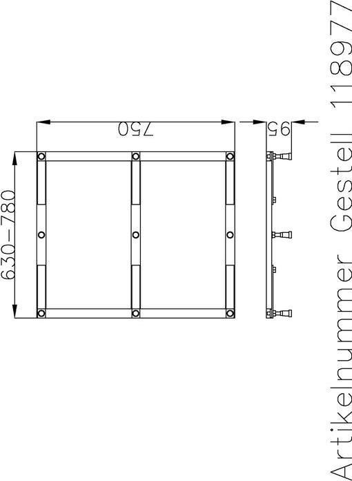Image du produit Hoesch 118977 Access. Châssis pour DW Muna 4183/ (78 cm, 75 cm)