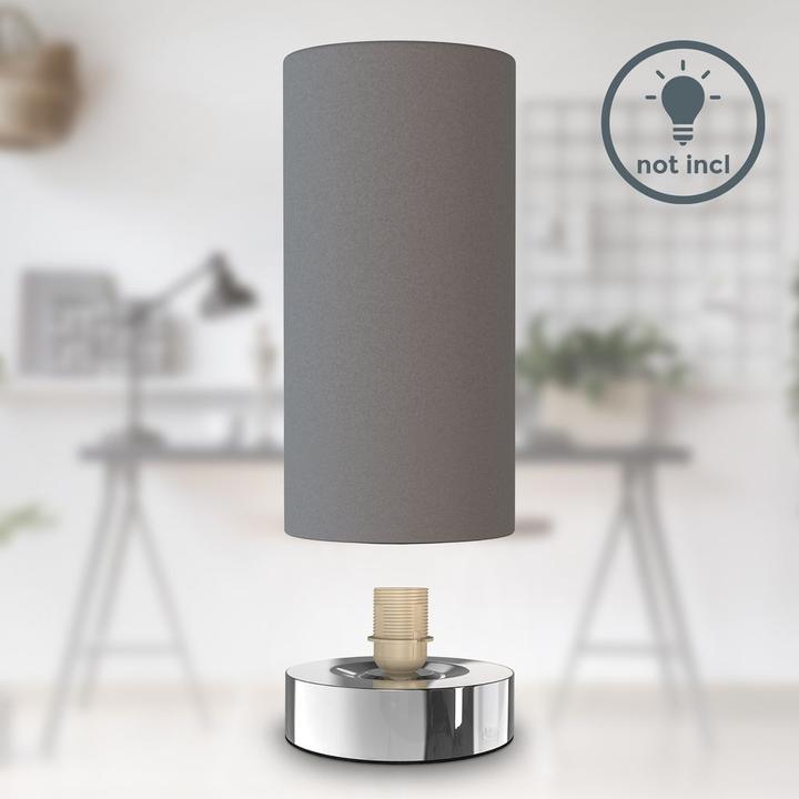 Produktbild B.K.Licht Tischleuchte, chrom-grau, 1xE14/40W max. exkl. (E14)