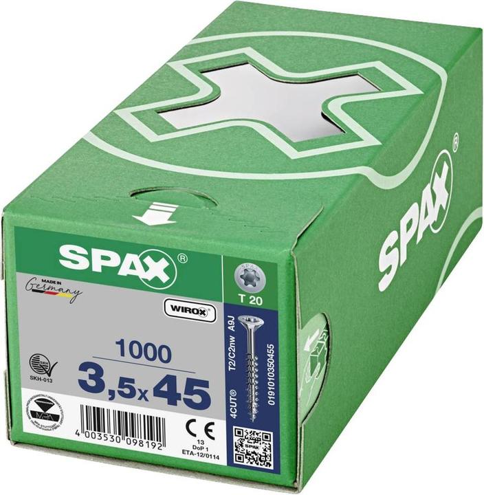 Actual product image Spax Chipboard screws SK T15 3,5x45 mm (1000 Screws per piece)