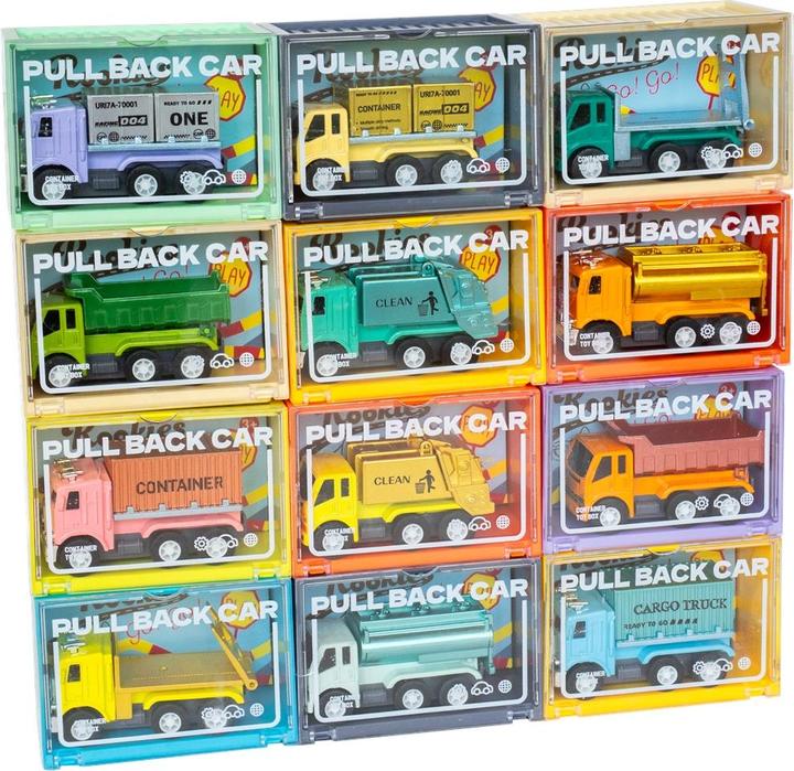Produktbild Rookies Go! Go! Display Pull Back LKWs assortiert