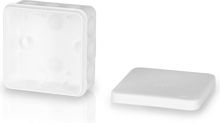 Produktbild F-Tronic FR Abzweigkasten IP55, 80x80x37mm, weiÃŸ, ohne Laschen, m. DurchstoÃŸmembran, E1210W