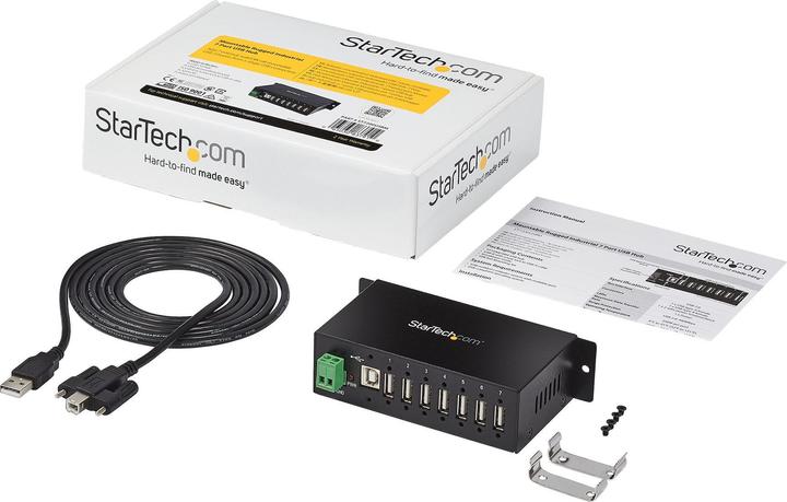 Actual product image StarTech Mountable 7 Port Rugged Industrial Hub (USB-B, 7 Ports)
