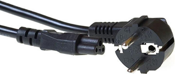 Produktbild ACT Powercord mains connector CEE 7/7 male (angled) - C5 black 1.5 m (1.50 m)