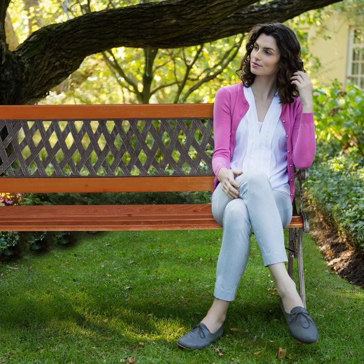 Actual product image Relaxdays Garden bench, 2 Seater