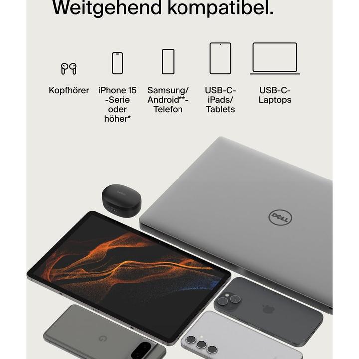 Image du produit Belkin USB C – USB C (0.15 m, USB 2.0, 60 W)