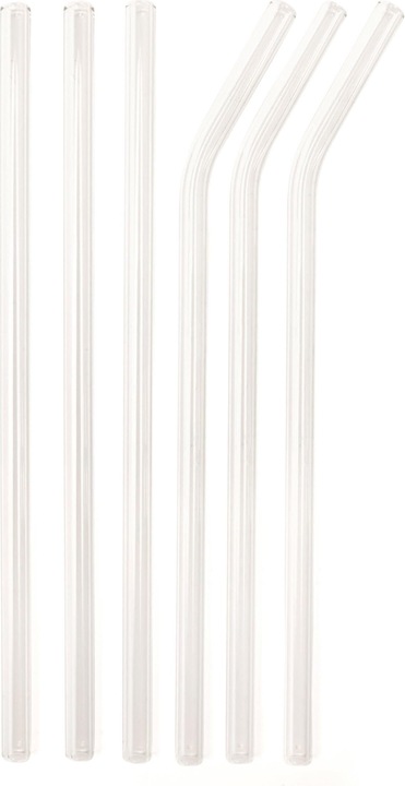 Produktbild Kikkerland Reusable Glass Straws (6 x)