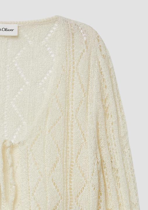 Immagine prodotto S.Oliver Strickjacke Verkürzter Cardigan mit Strickmuster und Bogenkante (158, 164)