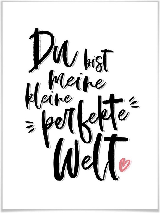 Produktbild Trenddeko Du bist meine kleine perfekte Welt (120 x 150 cm)