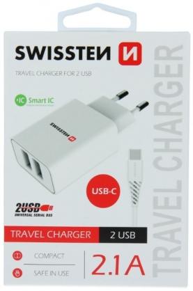 Actual product image Swissten 2.1A USB Power Bank with Smart IC + USB-C Cable (10 W)