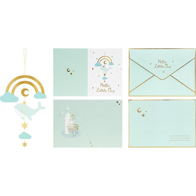 Thumbnail - Sombo, Grusskarte + Briefpapier, Grusskarte mit Anhänger Wal (1 Stk.)