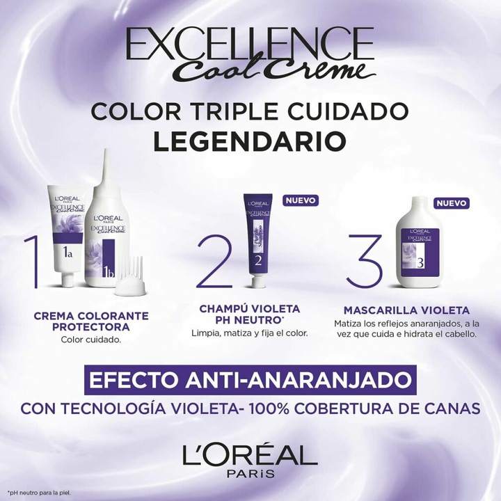 Produktbild L'Oréal Paris EXCELLENCE creme tinte #8,11-rubio claro ceniza 192 ml (#8,11-rubio claro ceniza)
