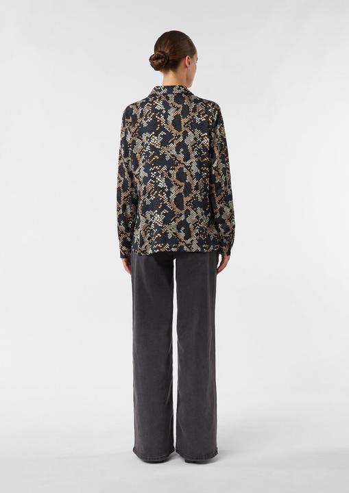 Immagine prodotto Comma Bluse Hemdbluse aus Viskosesatin mit Animal-Print (36)