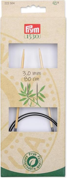 Image du produit Prym Aiguilles circulaires BAMBUS 3.00 mm, 80 cm