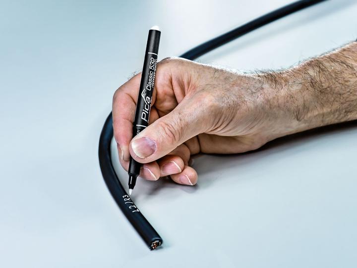 Productafbeelding Pica Permanent marker INSTANT wit, ronde punt 1-4mm / SB