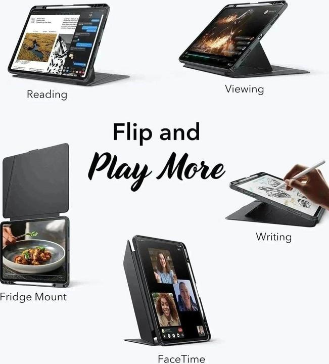 Image du produit ESR - Flip Hybrid (with Pencil Holder) - iPad Pro 11 (2024) / iPad Pro 11 (2025) - Black (Apple iPad Pro 11 2024, Apple iPad Pro 11 2025)