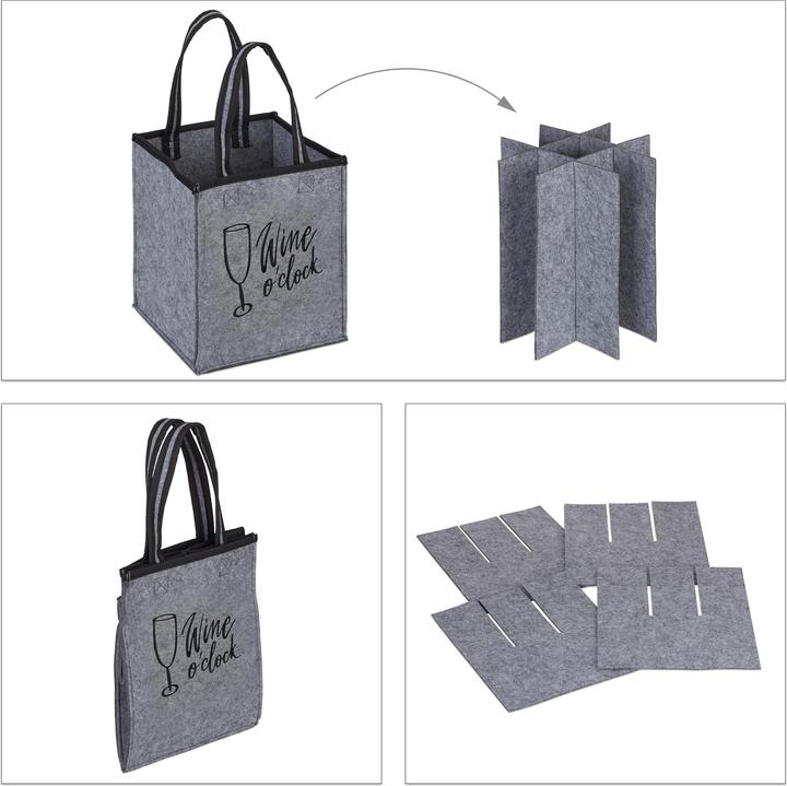 Actual product image Relaxdays Bottle bag