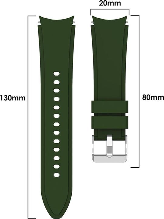 Produktbild König Design Sport Ersatz Armband für Samsung Galaxy Watch 4 Classic 46 mm Silikon Band Loop (Silikon)