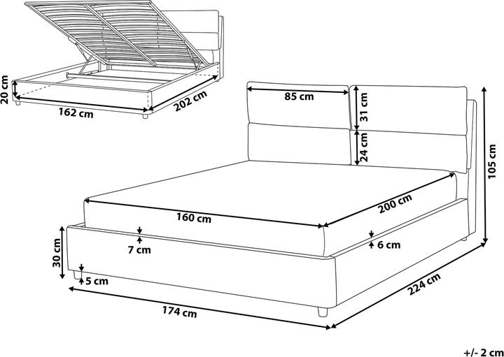 Actual product image Beliani Batilly (160 x 200 cm)