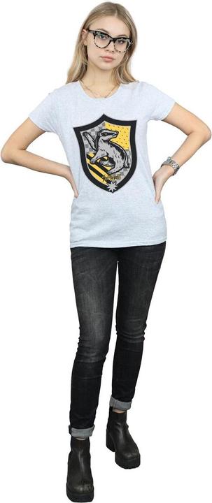 Actual product image Womens/Ladies Hufflepuff Crest Flat Cotton T-Shirt (M)