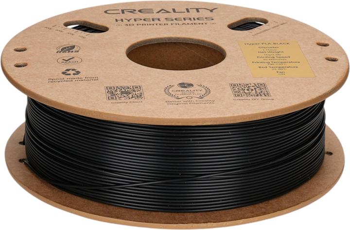 Image du produit Creality Filament PLA Hyper, noir, 1.75 mm, 1 kg (PLA, 1.75 mm, 1000 g, Noir)