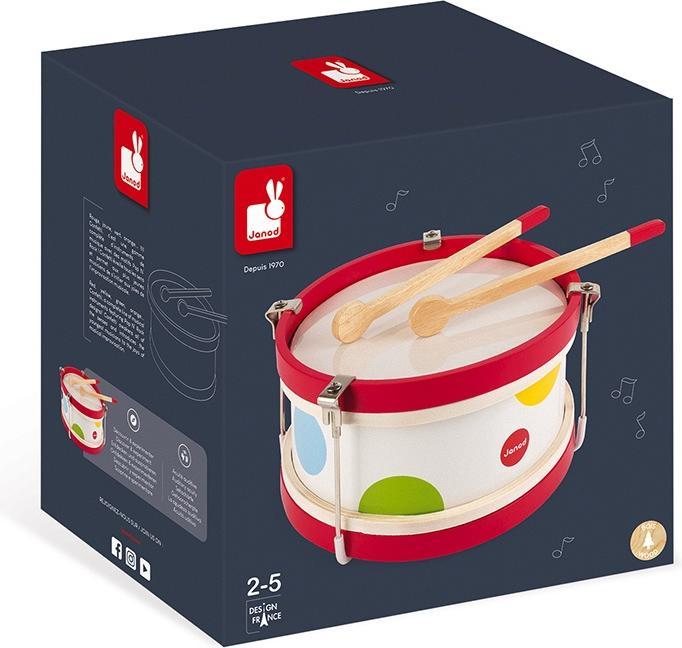 Actual product image Janod Confetti drum (Dutch, English, French, German, Italian, Spanish)
