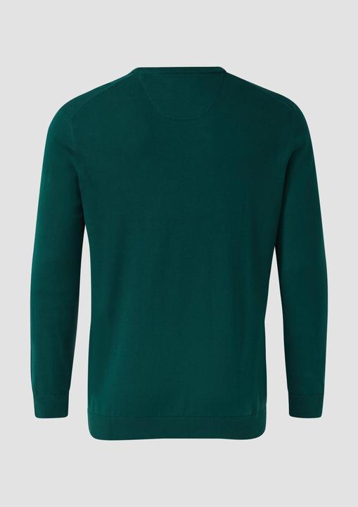 Produktbild s.Oliver Strickpullover Baumwollpullover mit Logo-Stickerei (3XL)