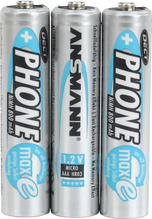 Produktbild Ansmann Phone (3 Stk., AAA, 800 mAh)