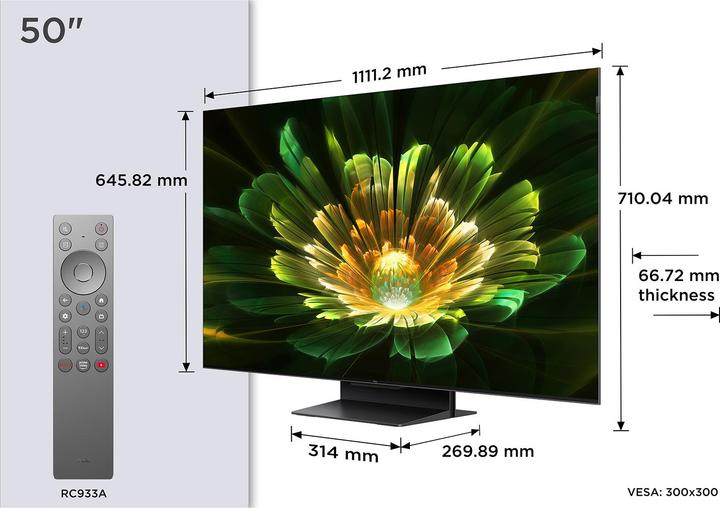 Produktbild TCL 50C79K (50", Mini-LED, 4K, 2025)